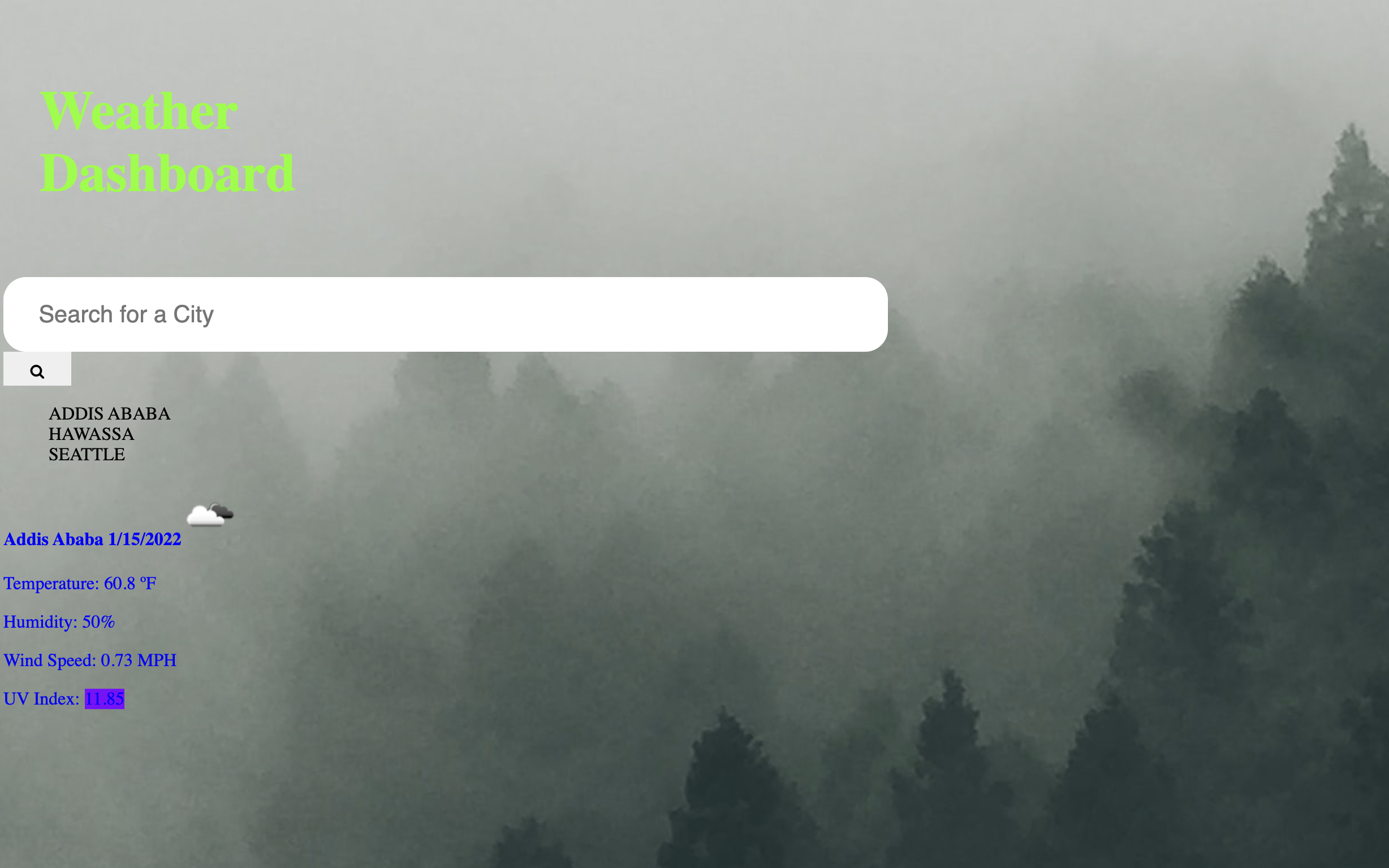 weather-dashboard demo